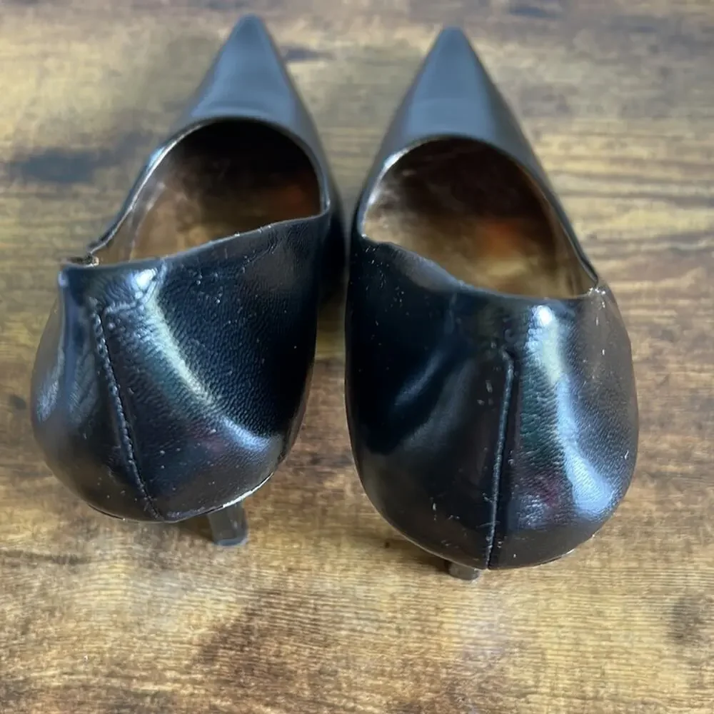 Chinese Laundry Spicy Leather Upper Black Pointed Toe Heels